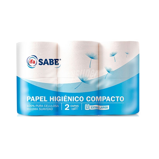 PAPEL HIGIENICO IFA COMPACTO 3 CAPAS 8UD